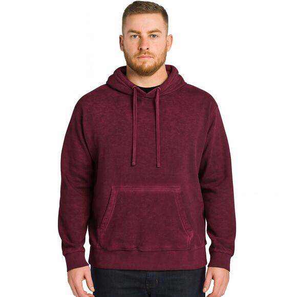 Sun + Stone Men's Pull Over Hoodie - Burgundy Size Medium - Picture 1 of 8